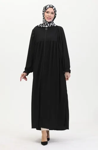 Robe Pleated Abaya 1052-02 Black 1052-02