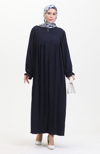 عباية سادة بسحاب 1052-04 كحلي 1052-04