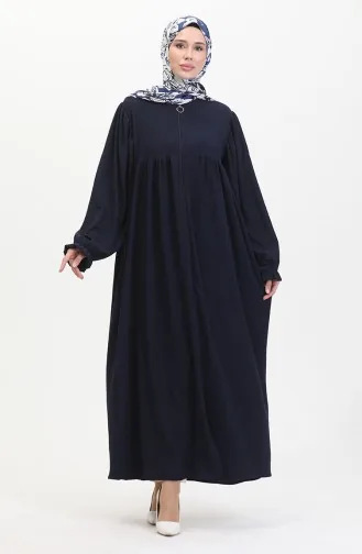 عباية سادة بسحاب 1052-04 كحلي 1052-04