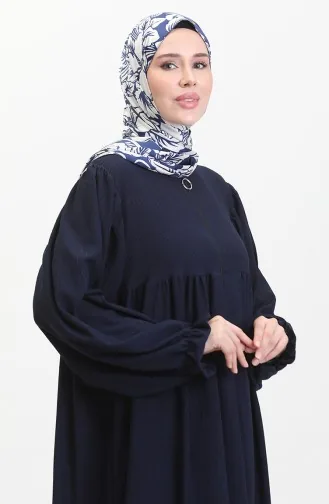 عباية سادة بسحاب 1052-04 كحلي 1052-04