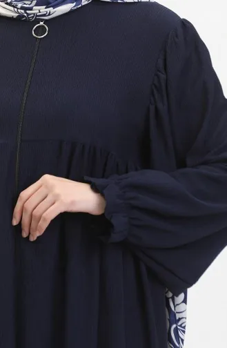 عباية سادة بسحاب 1052-04 كحلي 1052-04