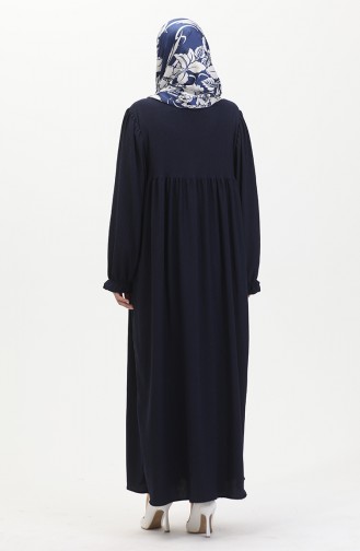 عباية سادة بسحاب 1052-04 كحلي 1052-04