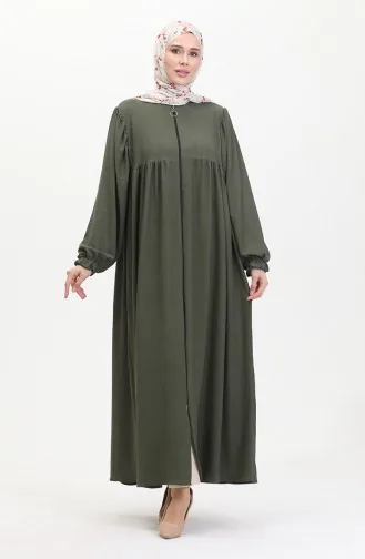 عباءة مُطوّرة 1052-06 لون كاكي 1052-06