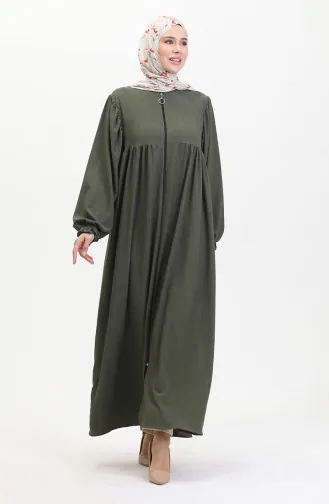 عباءة مُطوّرة 1052-06 لون كاكي 1052-06