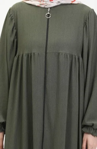 عباءة مُطوّرة 1052-06 لون كاكي 1052-06