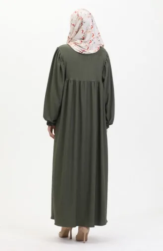 عباءة مُطوّرة 1052-06 لون كاكي 1052-06