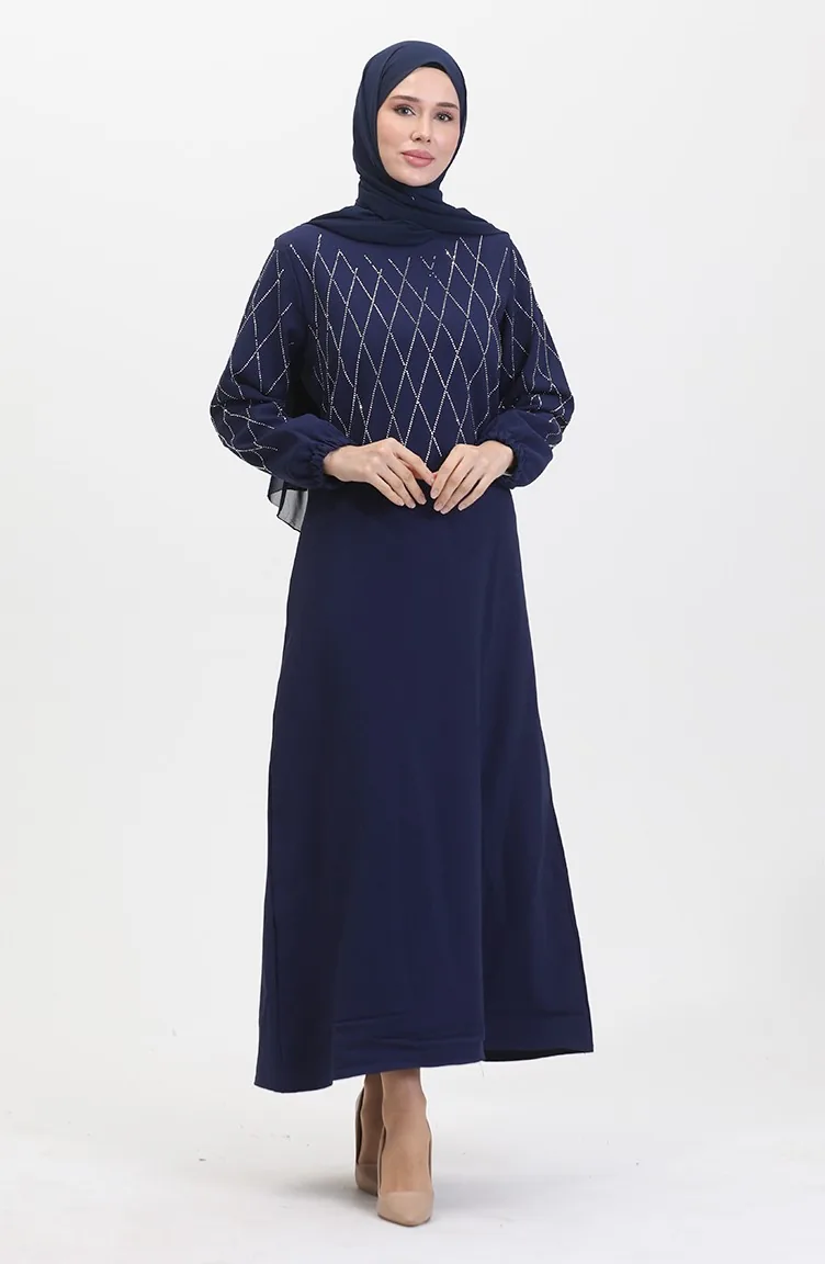 Stone Abendkleid 0525-04 Marineblau 0525-04