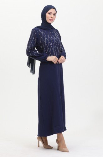 Stone Abendkleid 0525-04 Marineblau 0525-04