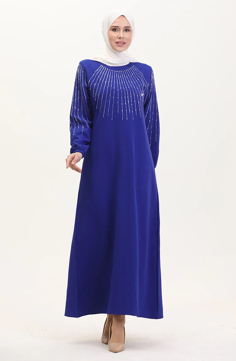 Steinfarbenes Abendkleid 0521-01 Saks 0521-01
