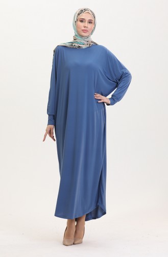 Casual Jurk Met Vleermuismouwen 2000-22 Indigo 2000-22