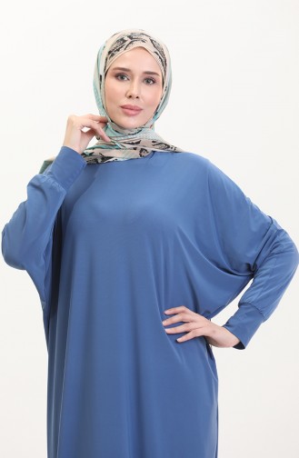 Casual Jurk Met Vleermuismouwen 2000-22 Indigo 2000-22