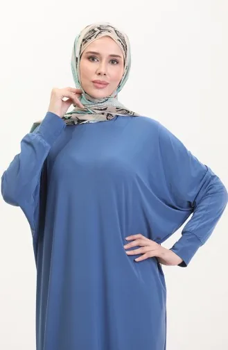 فستان بأكمام فراشة 2000-22 انديجو 2000-22