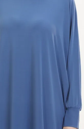 فستان بأكمام فراشة 2000-22 انديجو 2000-22