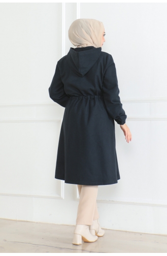 Laced Sports Cashmere Coat 05033-02 Navy Blue 05033-02