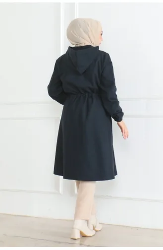 Laced Sports Cashmere Coat 05033-02 Navy Blue 05033-02