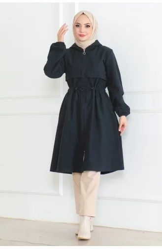 Laced Sports Cashmere Coat 05033-02 Navy Blue 05033-02