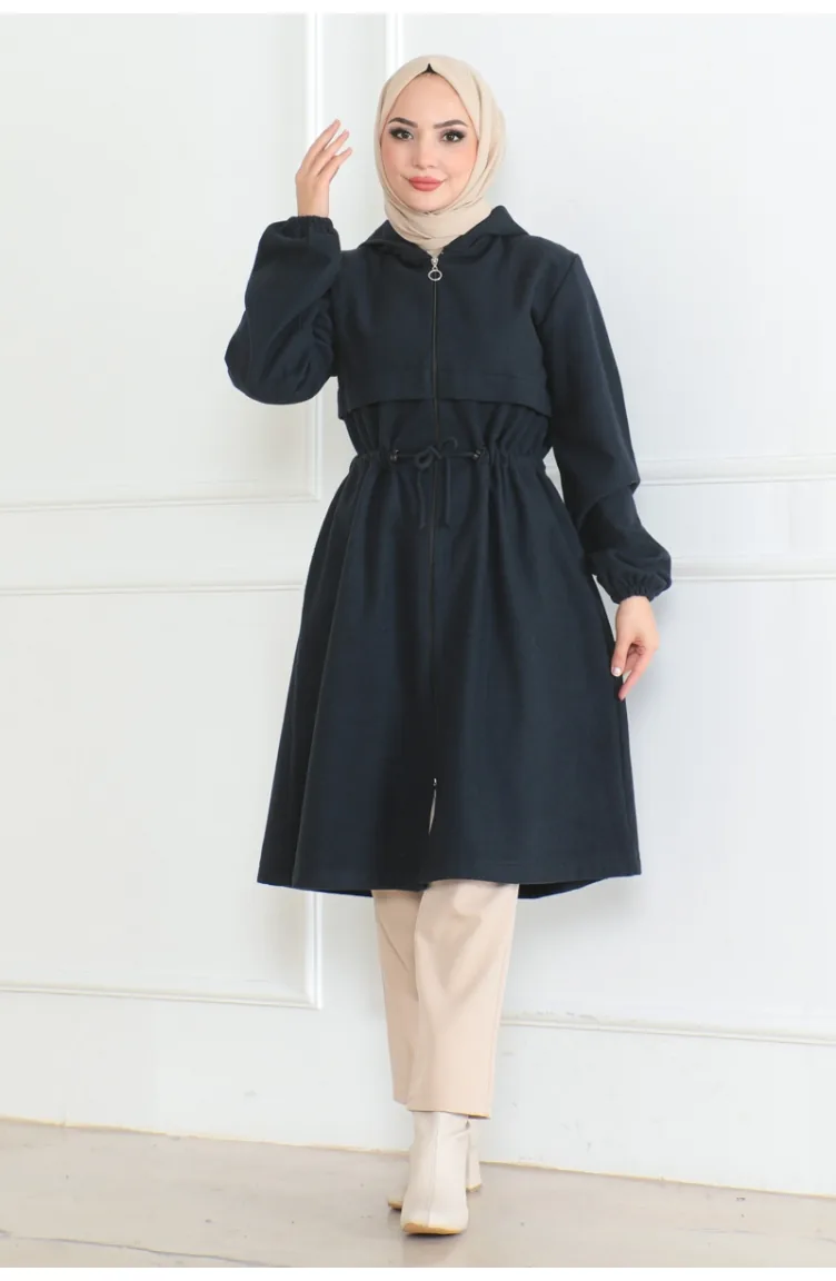 Laced Sports Cashmere Coat 05033-02 Navy Blue 05033-02