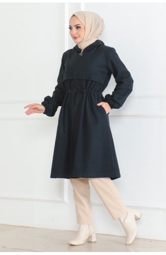 Laced Sports Cashmere Coat 05033-02 Navy Blue 05033-02