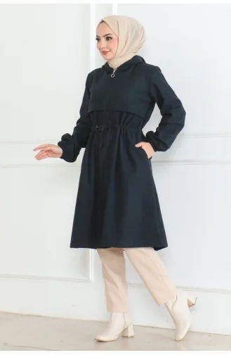 Laced Sports Cashmere Coat 05033-02 Navy Blue 05033-02