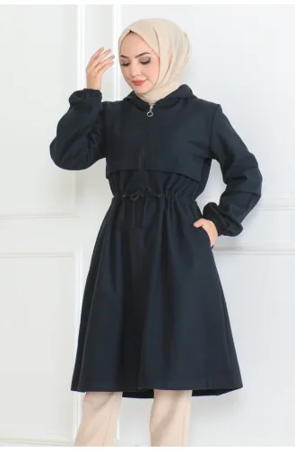 Laced Sports Cashmere Coat 05033-02 Navy Blue 05033-02