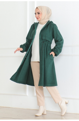 Laced Sports Cashmere Coat 05033-04 Emerald Green 05033-04