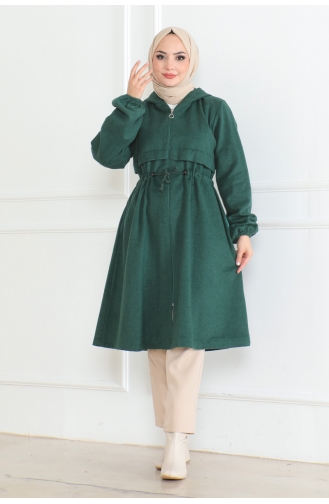 Laced Sports Cashmere Coat 05033-04 Emerald Green 05033-04