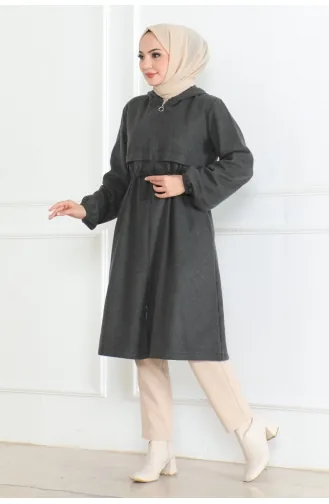 Manteau Sport à Lacets 05033-05 Gris 05033-05