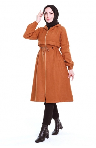 Manteau Cachemire Sport A Lacets 05033-06 Tabac 05033-06