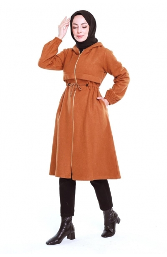 Manteau Cachemire Sport A Lacets 05033-06 Tabac 05033-06