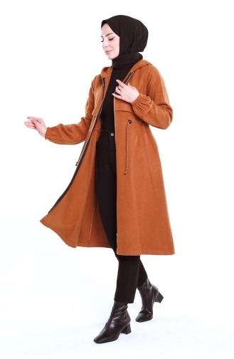 Manteau Cachemire Sport A Lacets 05033-06 Tabac 05033-06