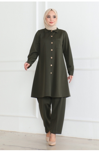 Costume Double Détail Poches 1080-03 Khaki 1080-03