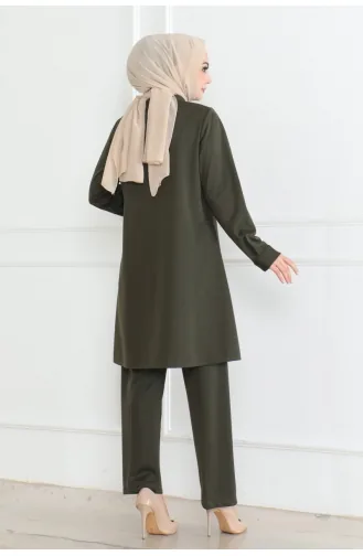 Costume Double Détail Poches 1080-03 Khaki 1080-03