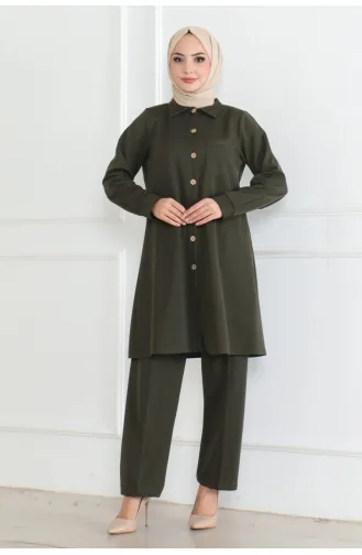 Costume Double Détail Poches 1080-03 Khaki 1080-03