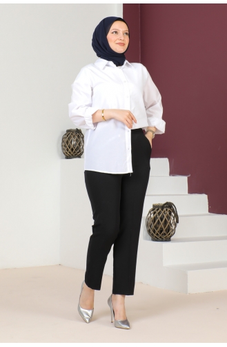 Carrot Cut Trousers 304-01 Black 304-01