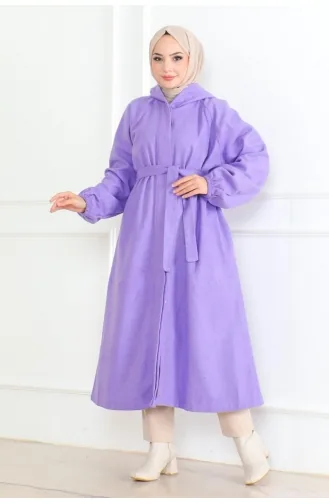Kuşaklı Tesettür Kaban 0502-09 Lila