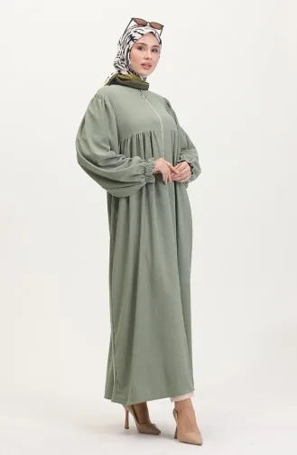 Roba Abaya Froncée 1052-07 Vert 1052-07