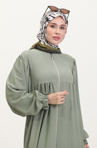 Robe Pleated Abaya 1052-07 Green 1052-07