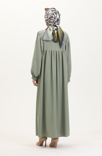 Robe Pleated Abaya 1052-07 Green 1052-07