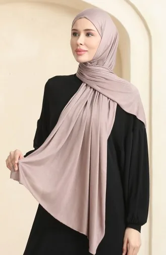 Effen Gekamde Katoenen Sjaal 90160-22 Dark Mink 90160-22