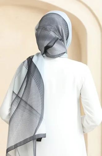 Kehribar Şal 70241-01 Siyah Antrasit