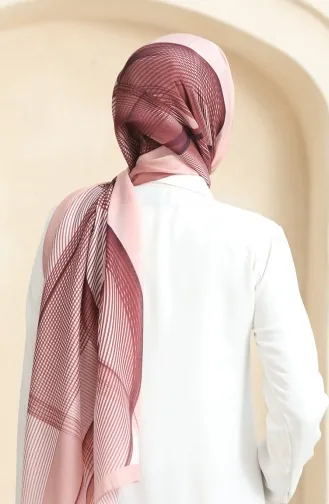 شال عنبري 70241-03 لون وردي مغبر 70241-03