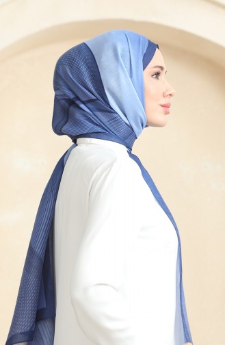 شال عنبري 70241-06 لون نيلي 70241-06