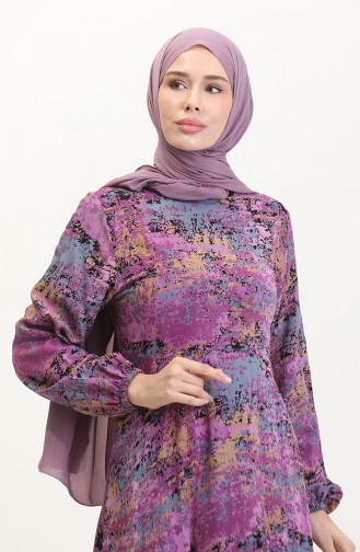 Aansluitende Viscosejurk 0523-02 Dusty Rose 0523-02
