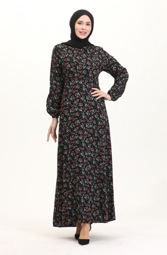 Robe Viscose Ajustée 0524-03 Noir 0524-03