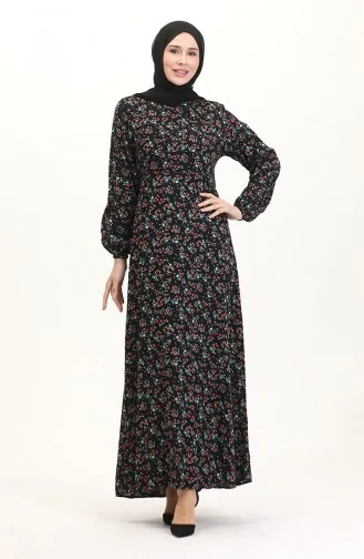Robe Viscose Ajustée 0524-03 Noir 0524-03
