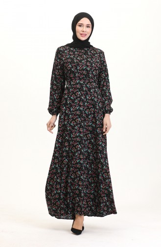 Robe Viscose Ajustée 0524-03 Noir 0524-03