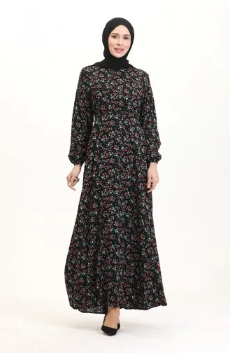 Robe Viscose Ajustée 0524-03 Noir 0524-03