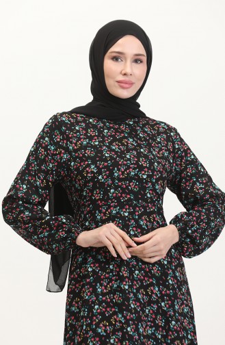 Robe Viscose Ajustée 0524-03 Noir 0524-03