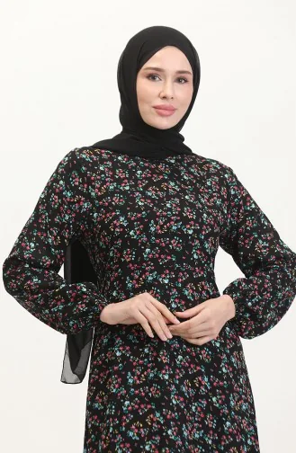 Robe Viscose Ajustée 0524-03 Noir 0524-03