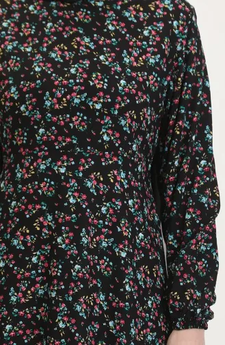 Robe Viscose Ajustée 0524-03 Noir 0524-03